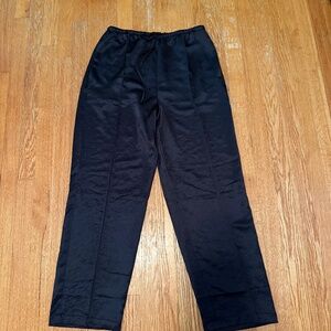 Madewell Pintucked Slim Pull On Pants in Satin